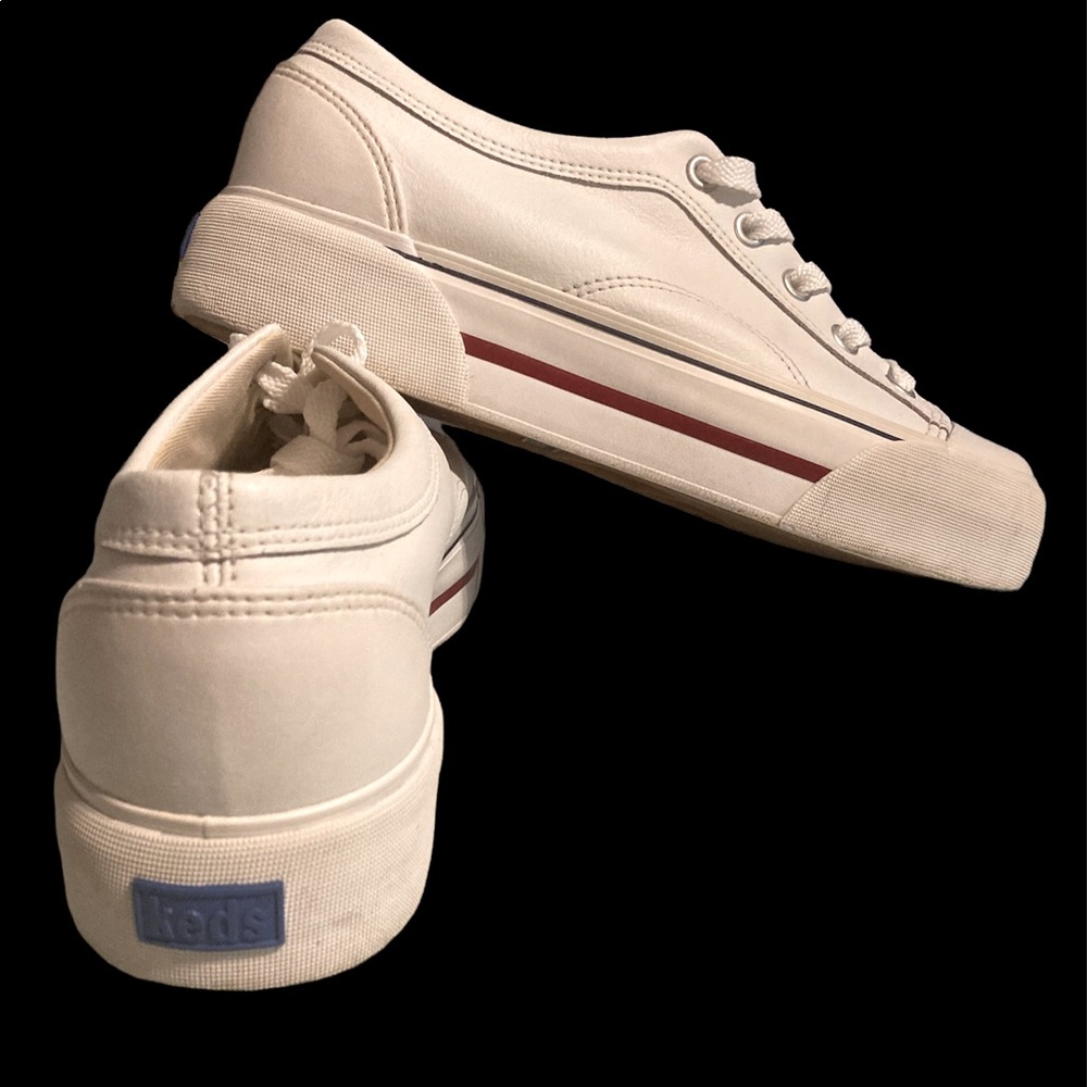 Keds Jump Kick Trendy White Chunky Leather Sneakers. Size 7.5 Women’s.